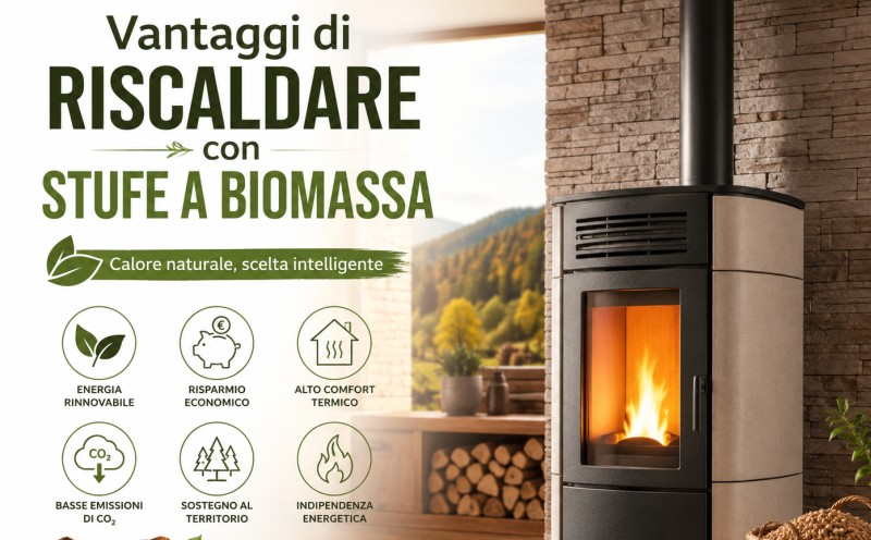 Vantaggi di Riscaldare con Stufe a biomassa